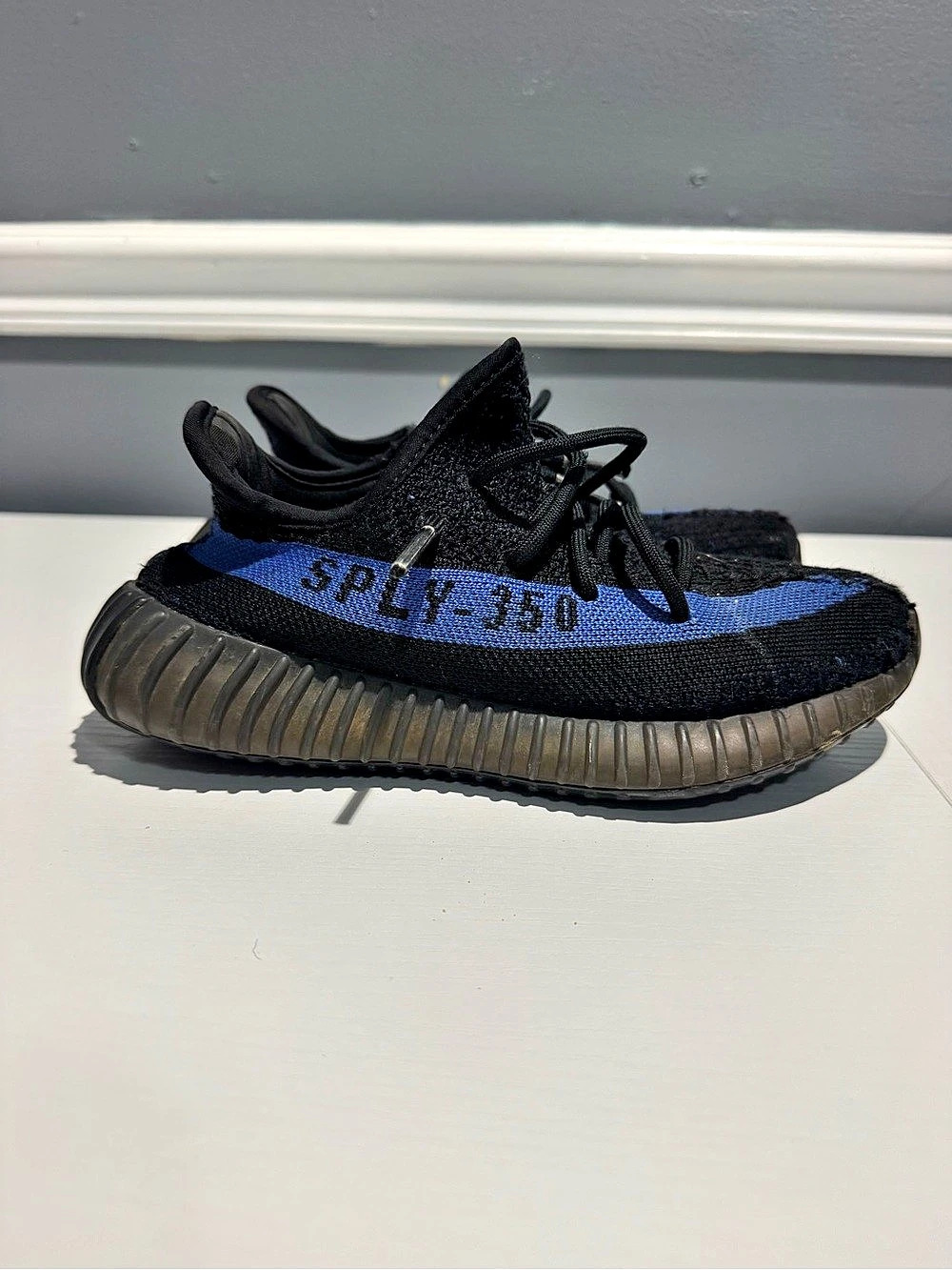 Kids adidas Yeezy Boost 350 SPLY-350 Black & Blue Sneakers